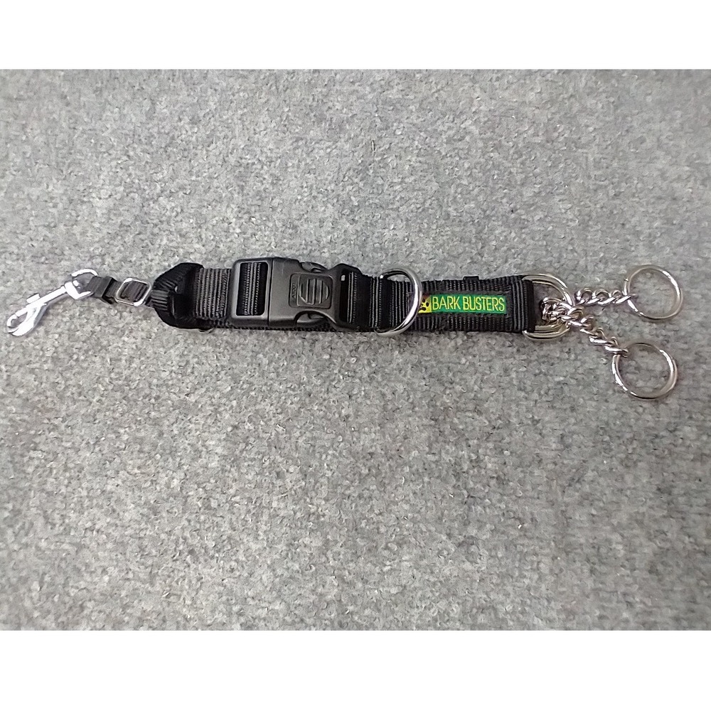 Bark Busters Game Changer Training Collar Dog Small Black Nylon Martingale Chain